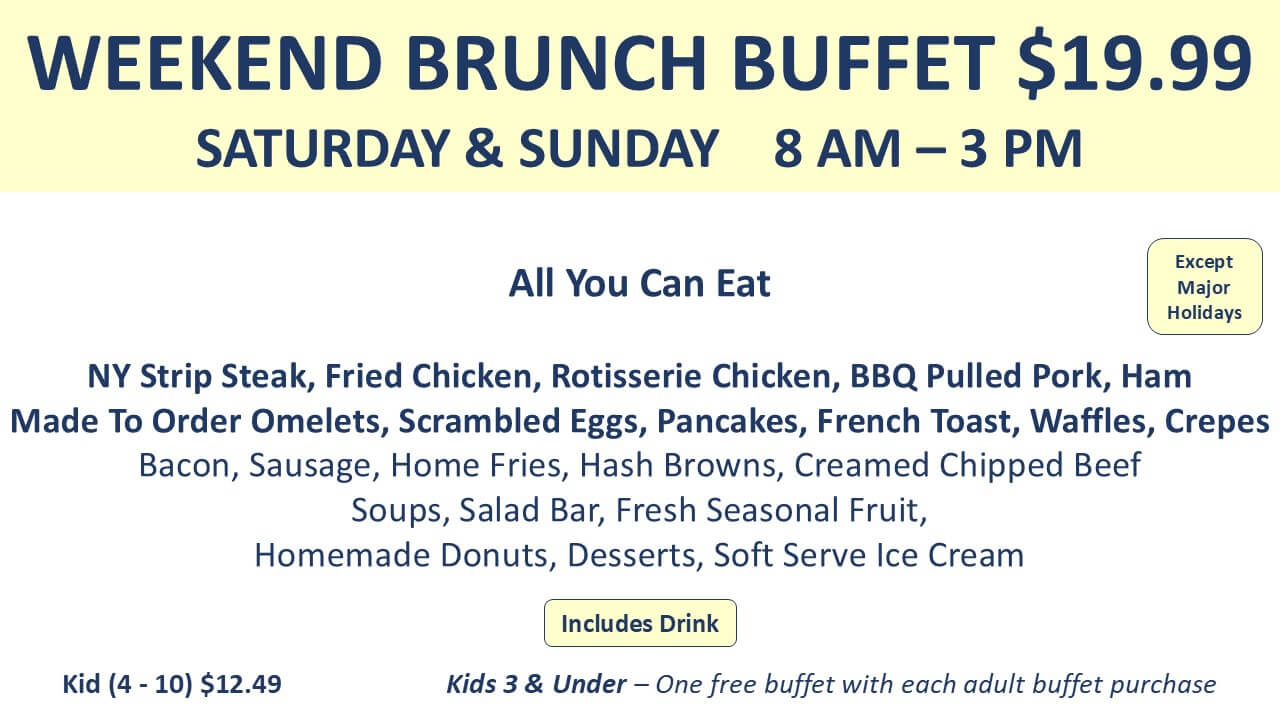 weekend brunch buffet